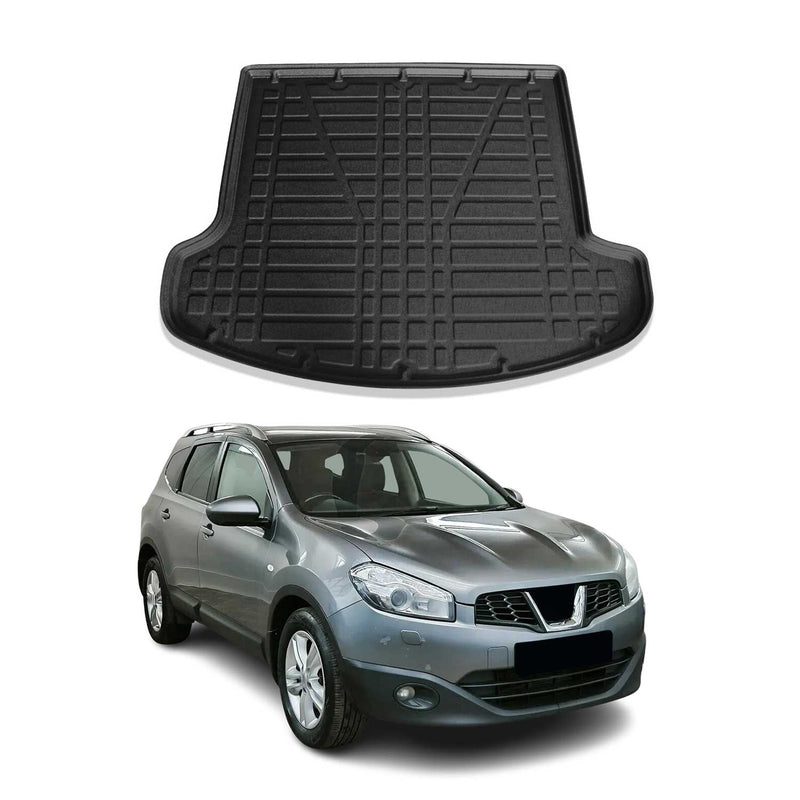 Vasca baule per Nissan Qashqai +2 2008-2014 Gomma TPE Nero