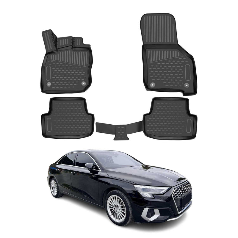 2020-2025 Audi A3 8Y Limo Sportback Fußmatten TPE Schwarz 4 tlg