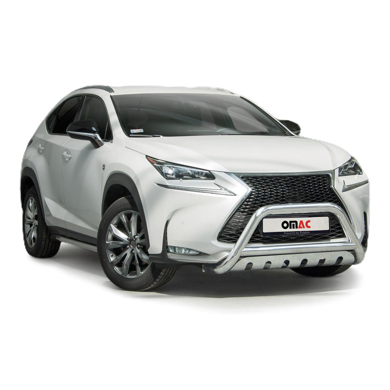 Barra di protezione anteriore per Lexus NX 2014-2025 con ABE in acciaio inox argento