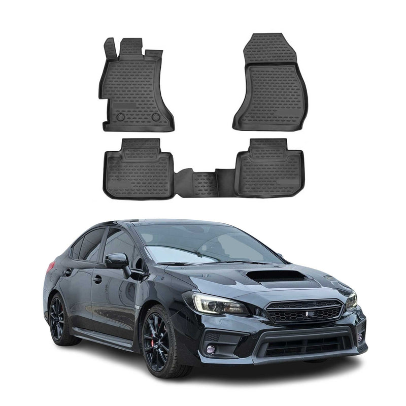 Tappetini in TPE neri per Subaru WRX STI 2014-2021, 4 pezzi