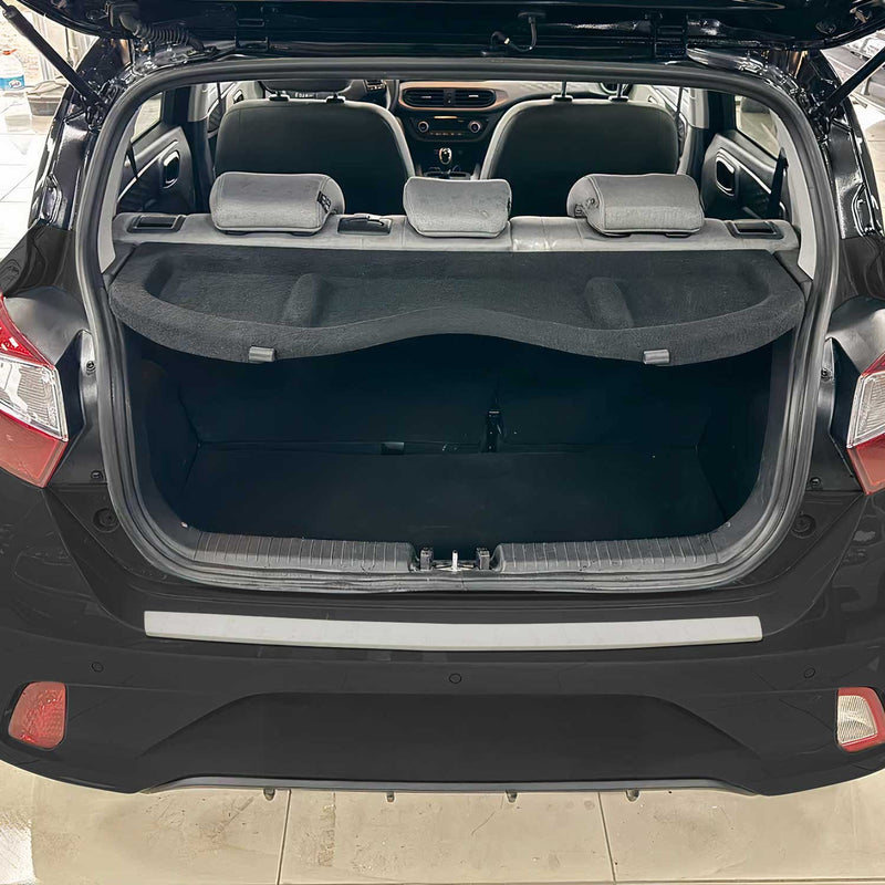 Protezione paraurti per soglia di carico per Hyundai i10 2019-2025 in acciaio inox spazzolato