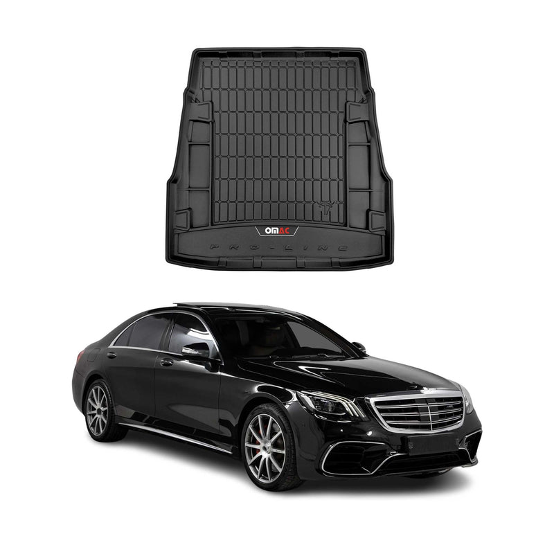 Vasca baule in gomma OMAC per Mercedes Classe S W222 2013-2020 TPE Nero