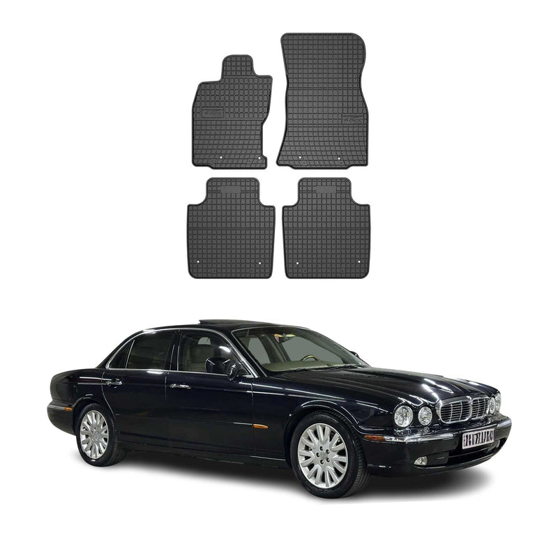 Tappetini in gomma neri per Jaguar XJ 2002-2009, 4 pezzi