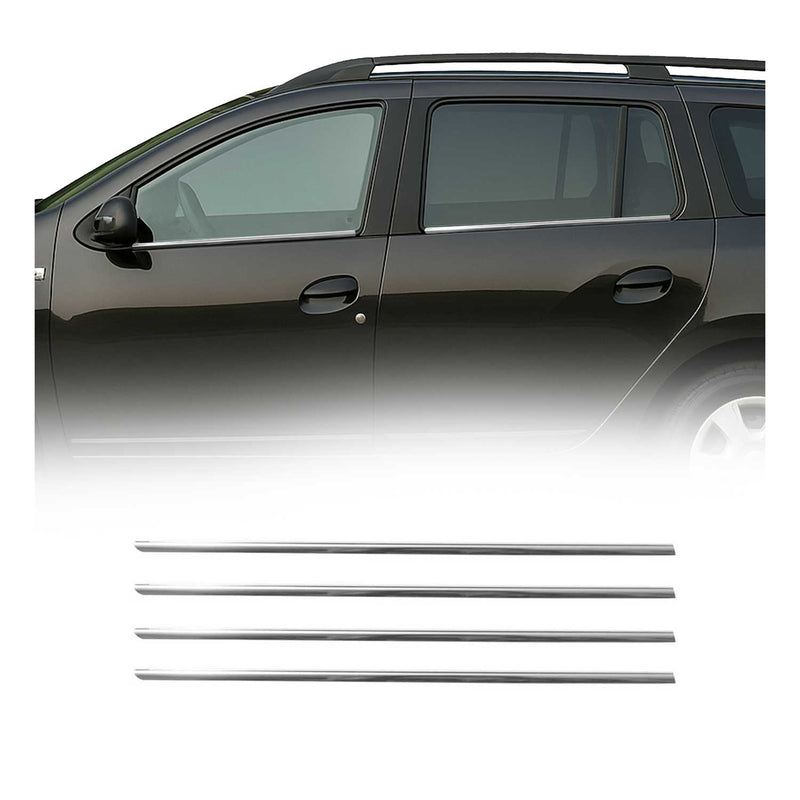 Fensterleisten Zierleisten für Dacia Logan MCV 2014-2020 Edelstahl Chrom 4tlg
