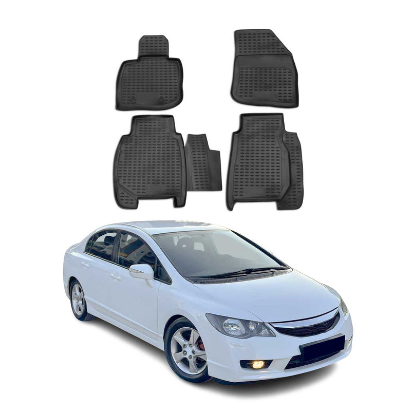 2005-2011 Honda Civic Fußmatten TPE Schwarz 4 tlg