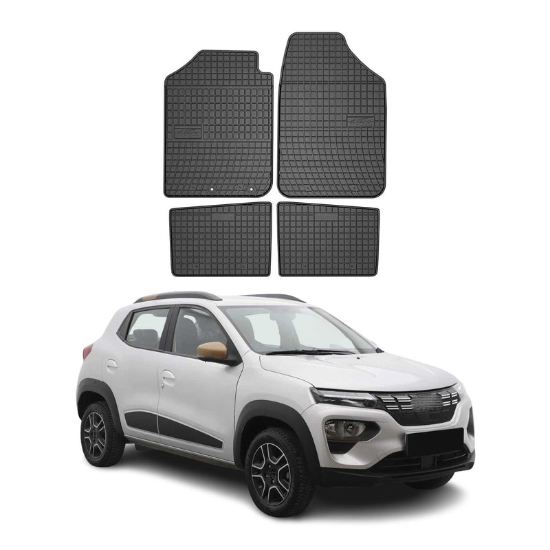 Tappetini Dacia Spring 2021-2025 in TPE Nero 4 pezzi