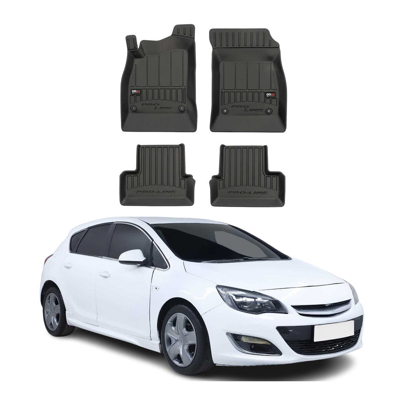 Tappetini Opel Astra J 2009-2015 in TPE Nero 4 pezzi