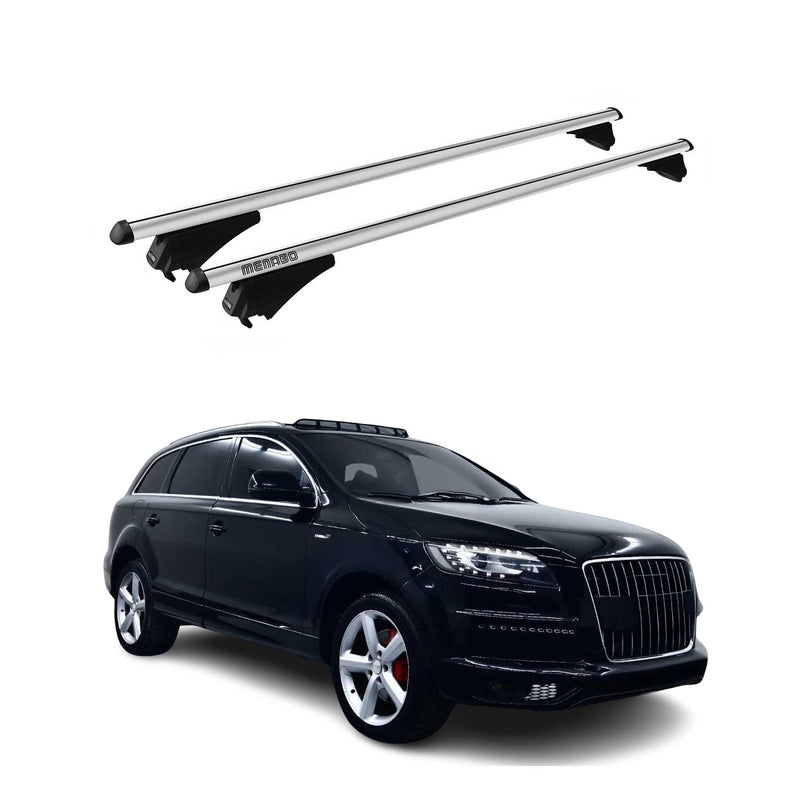 Portapacchi Menabo per Audi Q7 4L 2005-2015 alluminio argento 2 pezzi
