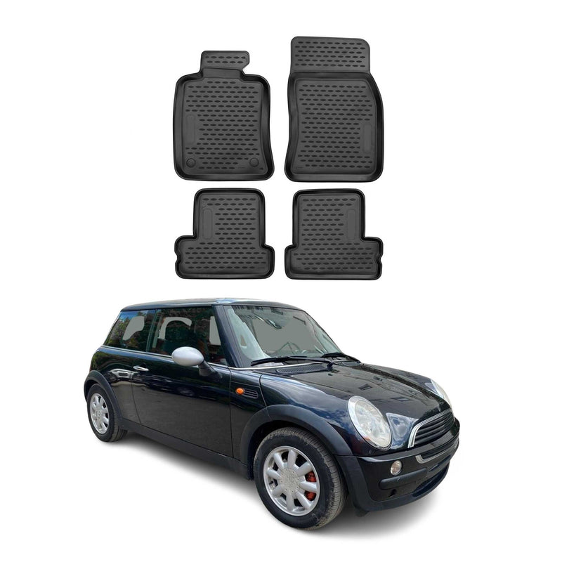 Tappetini Mini Cooper 2001-2013 TPE Nero 4 pezzi