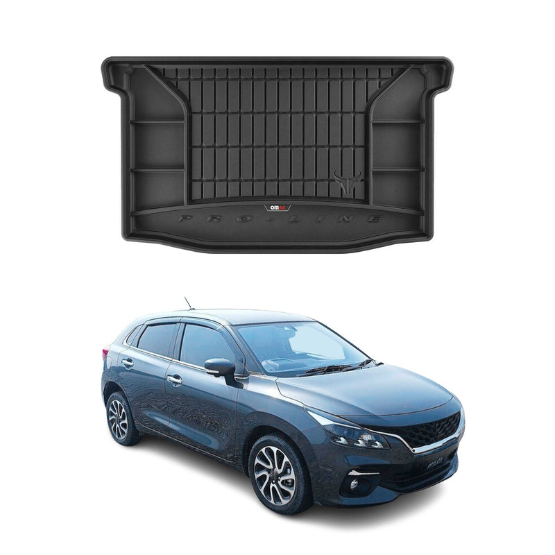 Vassoio portabagagli in gomma OMAC per Suzuki Baleno 2015-2025, vassoio portaoggetti in TPE, nero