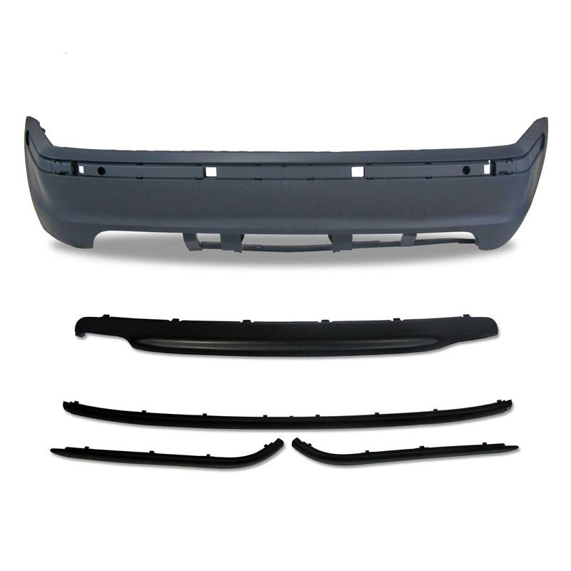 JOM Heckstoßstange für BMW 3er E46 4türer 1998-2005 Schwarz 5tlg