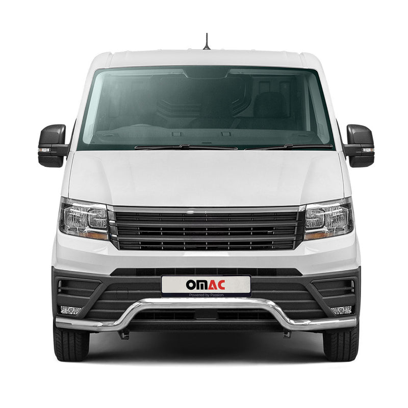 Barra di protezione anteriore per VW Crafter 2017-2025 con ABE in acciaio argento