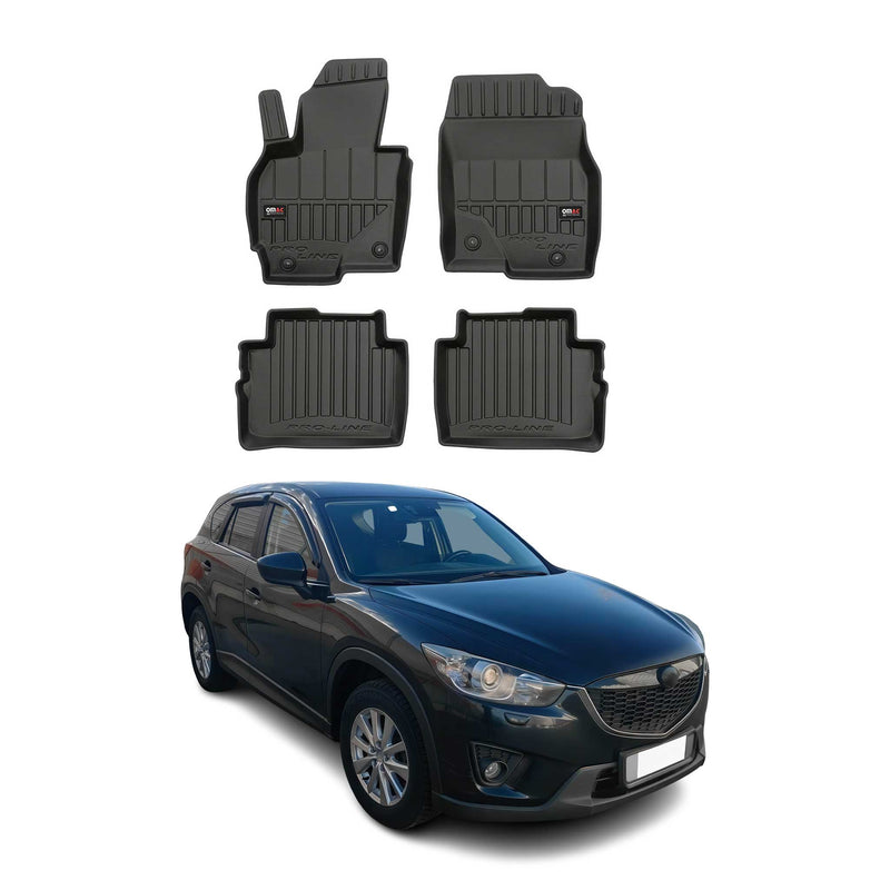 Tappetini Mazda CX-5 2012-2017 in TPE nero, 4 pezzi