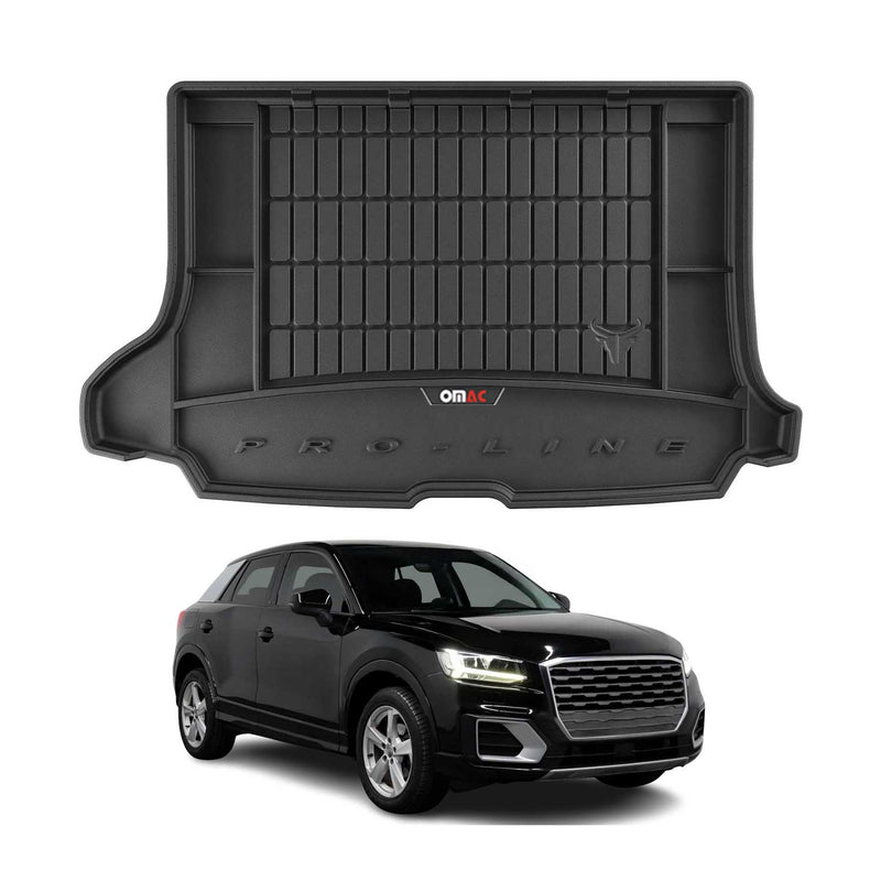 Vasca portabagagli in gomma OMAC per Audi Q2 2017-2025, vasca portabagagli in TPE, nera