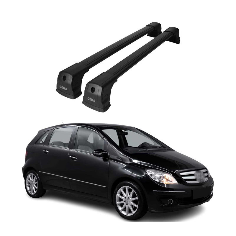 Portapacchi da tetto per Mercedes Classe B T245 2005-2011 alluminio nero