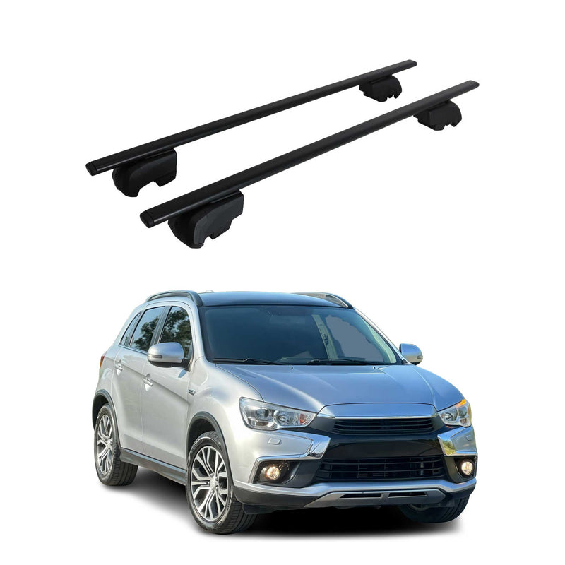 Dachträger Grundtäger für Mitsubishi ASX 2010-2023 75kg Metall Schwarz 2 tlg