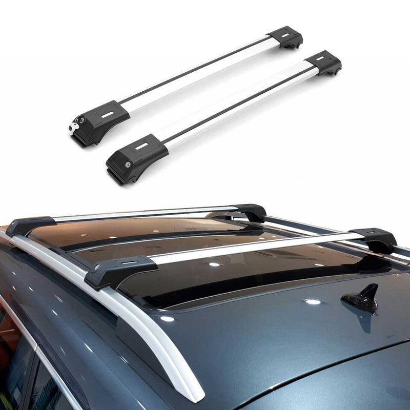 Barre portatutto trasversali per Land Rover Freelander L314 1998-2006, grigio alluminio, 2x