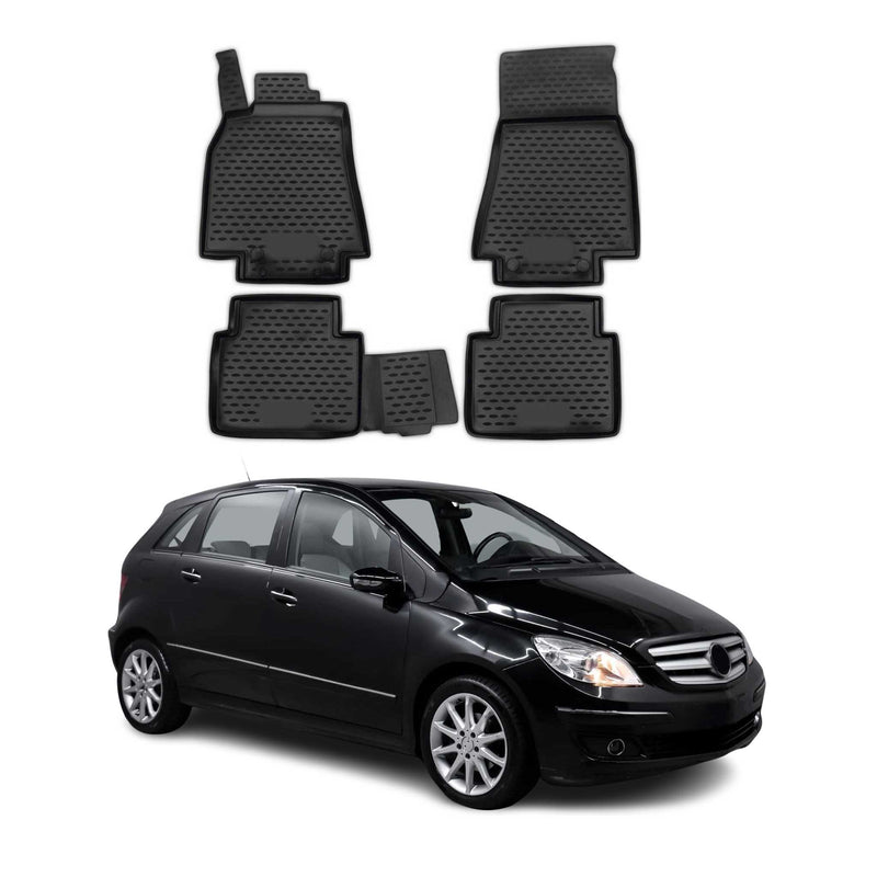 2005-2011 Mercedes B Klasse W245 Fußmatten TPE Schwarz 4 tlg