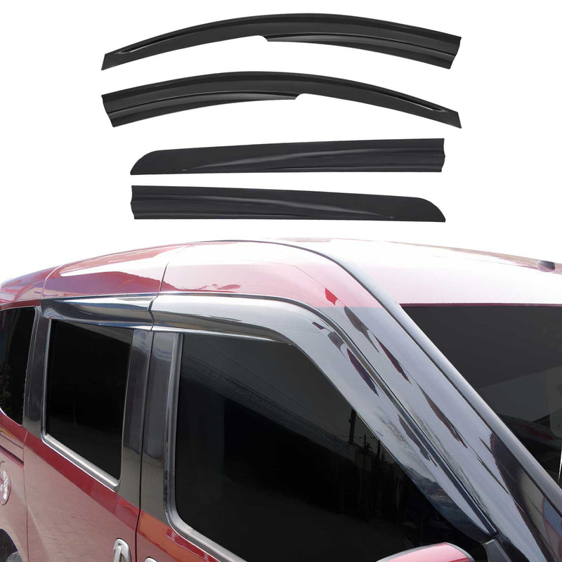 4 deflettori d'aria e deflettori antipioggia per Dacia Lodgy 2012-2022 in acrilico scuro