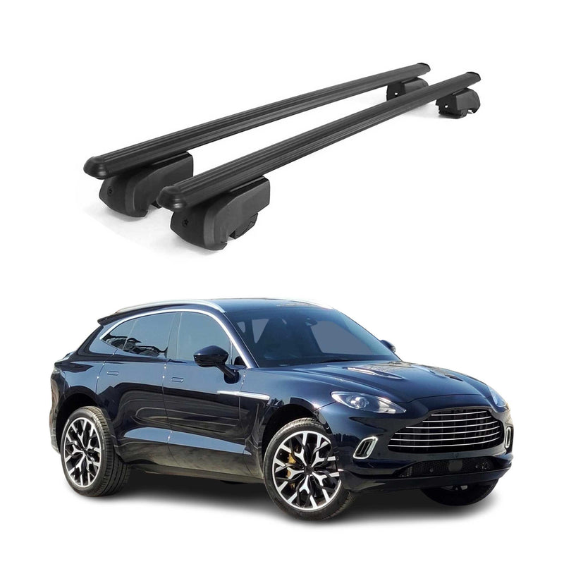 Dachträger Gepäckträger für Aston Martin DBX 2021-2025 ABE Schwarz Alu 2x