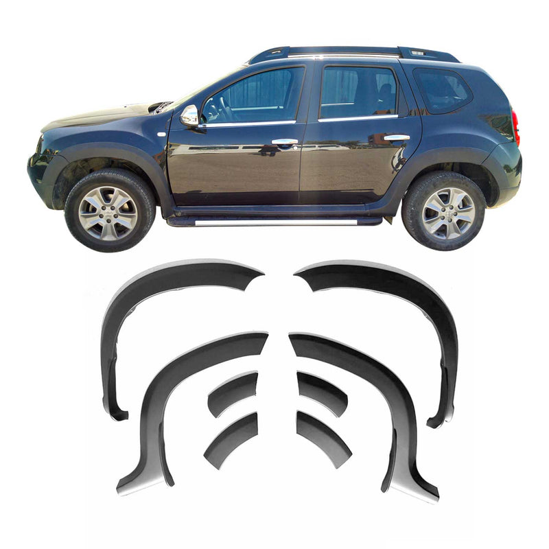 Prolunghe parafanghi passaruota per Dacia Duster 2010-2018 ABS Nero 8 pezzi