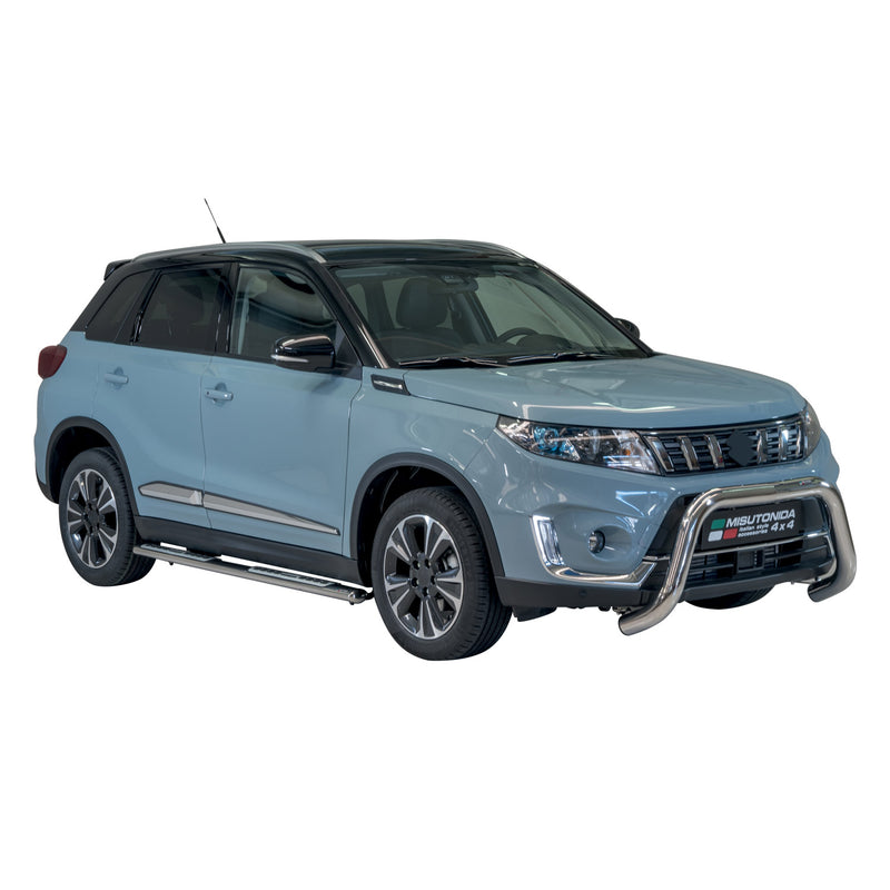 Minigonne laterali in acciaio inox per Suzuki Vitara 2019-2025 Argento