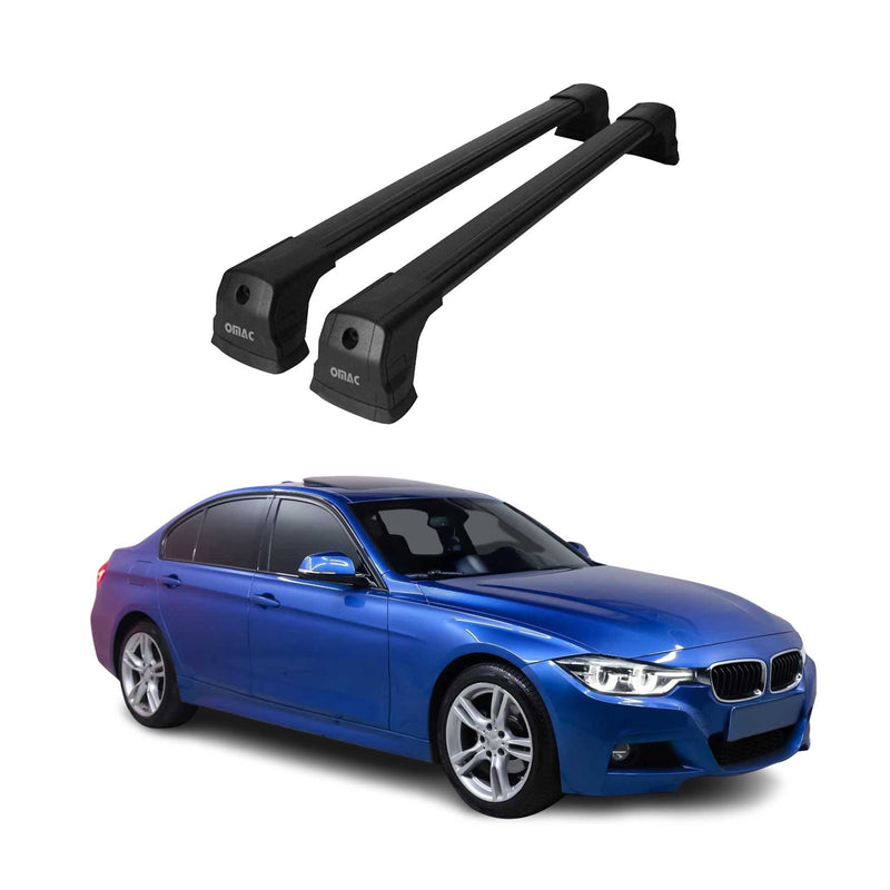 Dachträger Gepäckträger für BMW 3er F30 2011-2019 Grundträger Alu Schwarz 2x