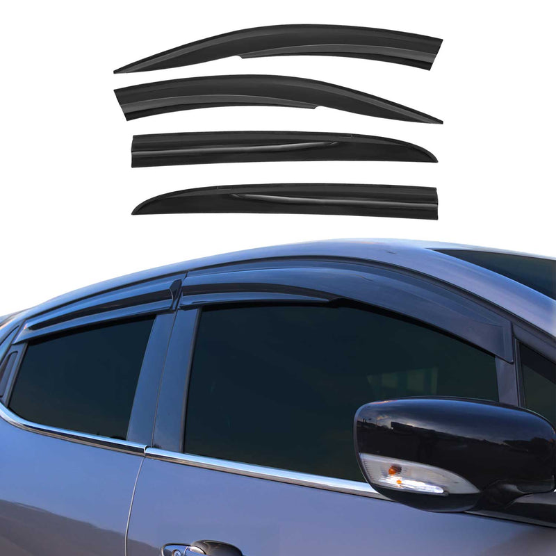 4 deflettori d'aria e deflettori antipioggia per Renault Megane Hatchback 2002-2009 scuri