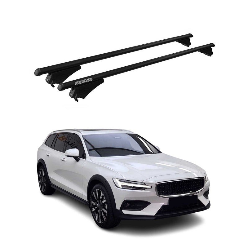 Portapacchi Menabo per Volvo V60 Cross Country 2015-2019 ABE alluminio nero
