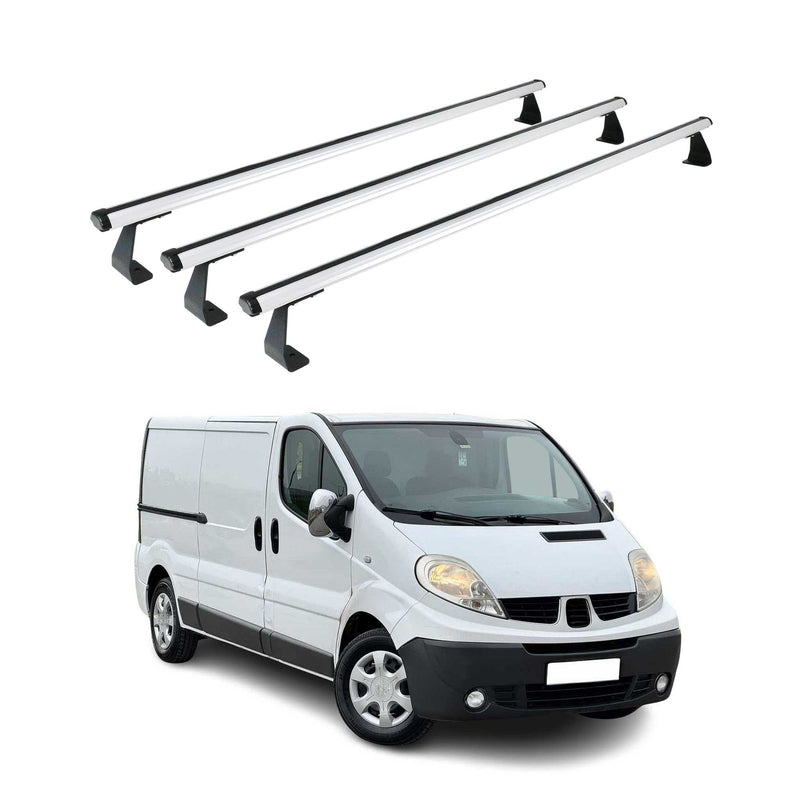 Dachträger Gepäckträger Relingträger für Opel Vivaro 2001-2014 Silber Alu 3 tlg