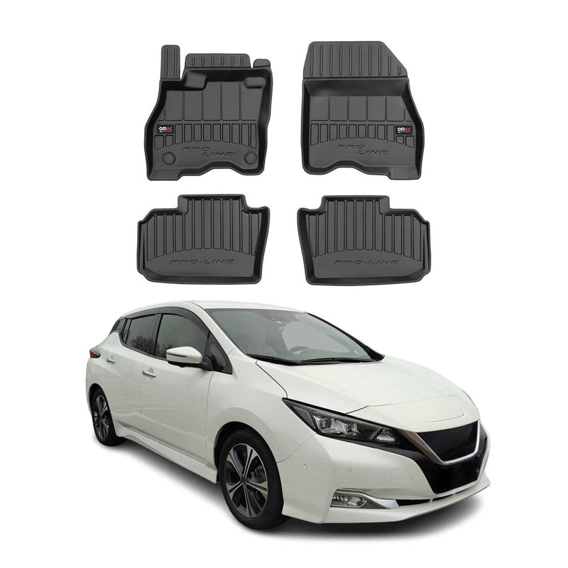 Tappetini Nissan Leaf 2017-2024 in TPE nero, 4 pezzi