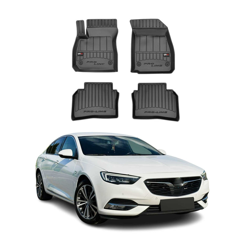 Tappetini in TPE neri per Opel Insignia B Sports Tourer 2017-2022, 4 pezzi.