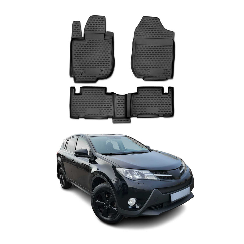 Tappetini per Toyota RAV4 2006-2013 in TPE nero, 4 pezzi