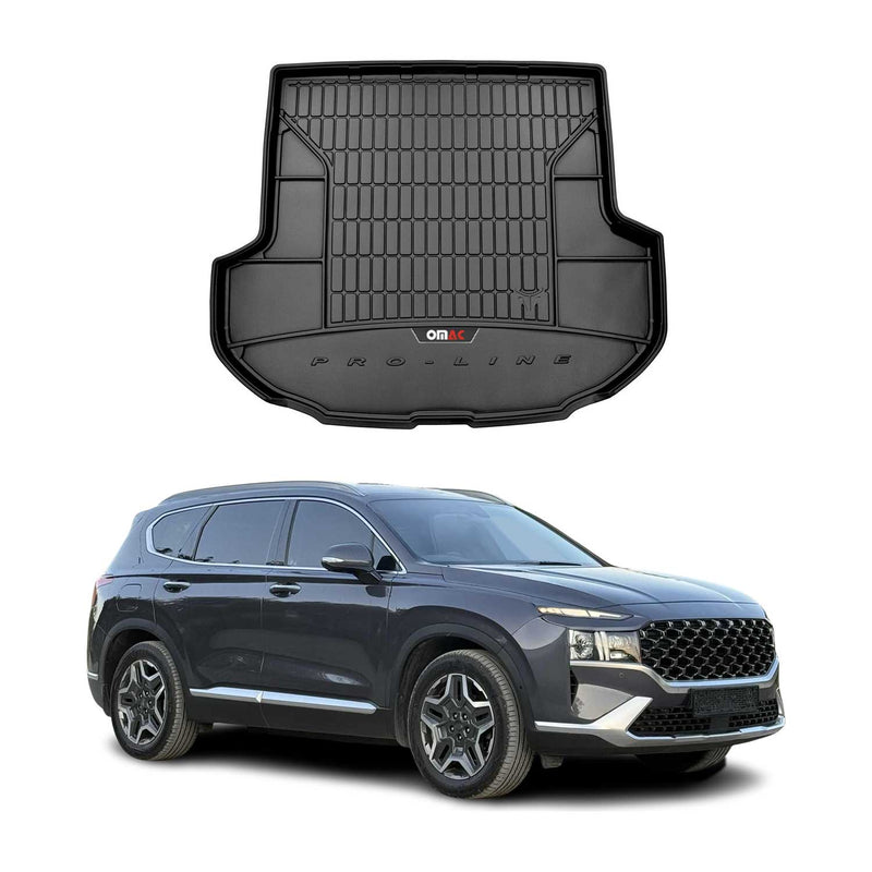 Vasca portabagagli in gomma OMAC per Hyundai Santa Fe 2018-2025 5 porte TPE Nero