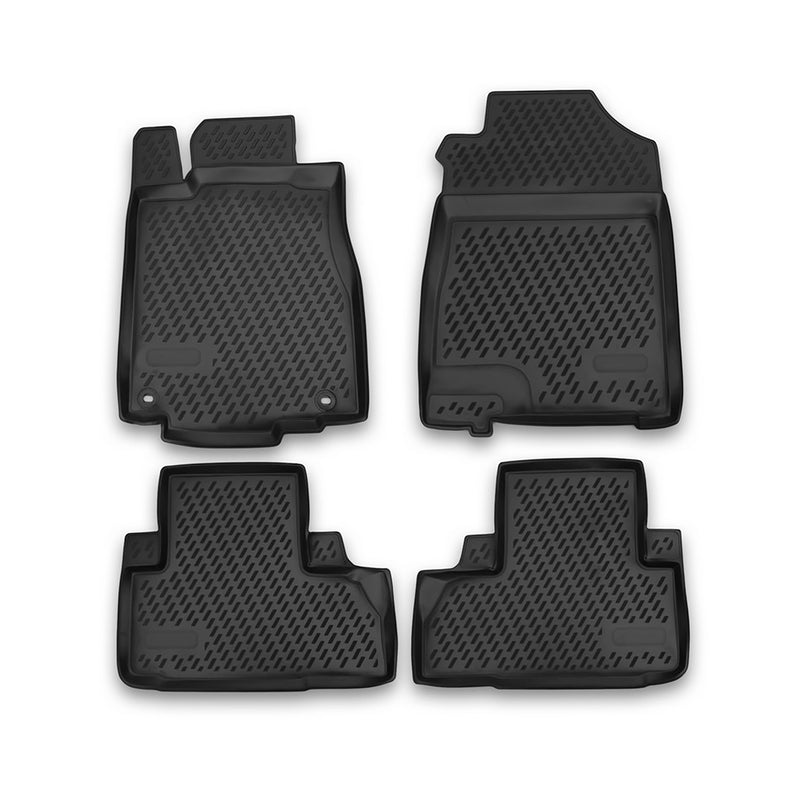 Tappetini per Honda CR-V 2012-2016 in TPE nero, 4 pezzi