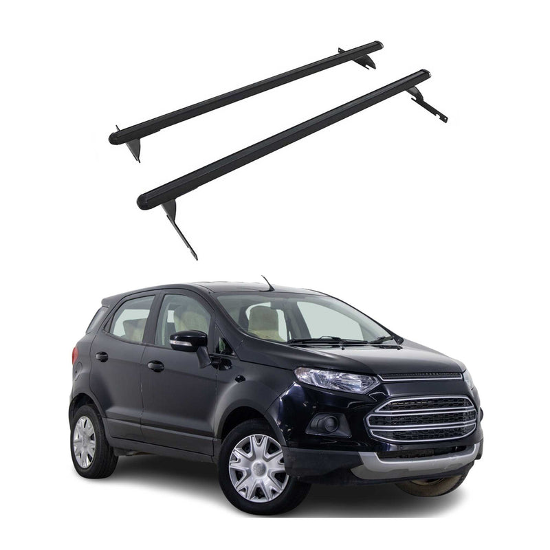 Portapacchi da tetto per Ford Ecosport 2015-2024, alluminio, nero, 2 pezzi