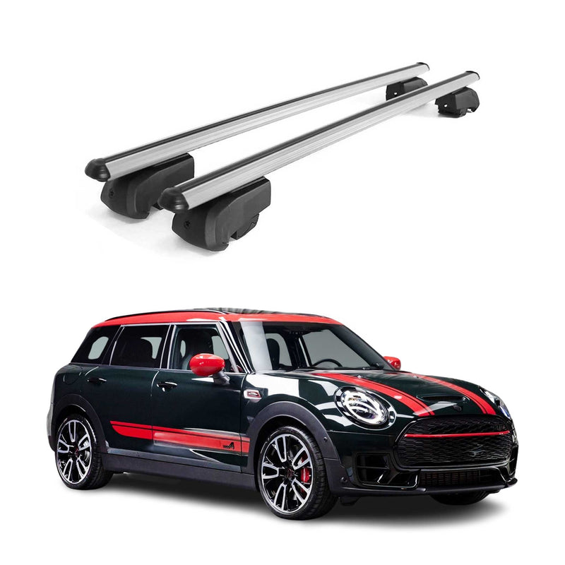 Portapacchi da tetto per Mini Clubman F54 SW 2015-2023 ABE grigio alluminio
