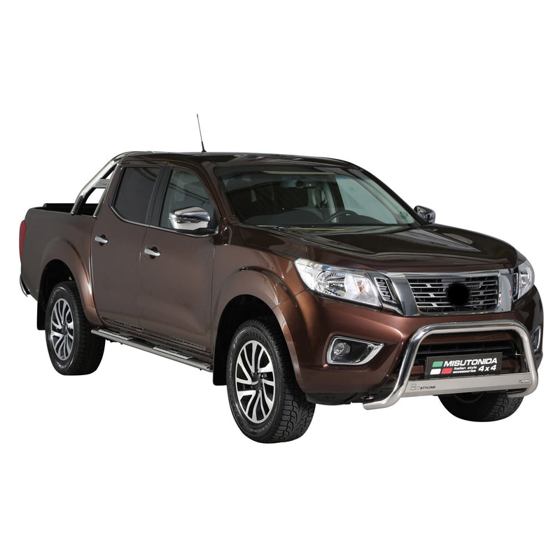 Barre laterali in acciaio per pedane Nissan NP300 Navara Double Cab 2016-2025