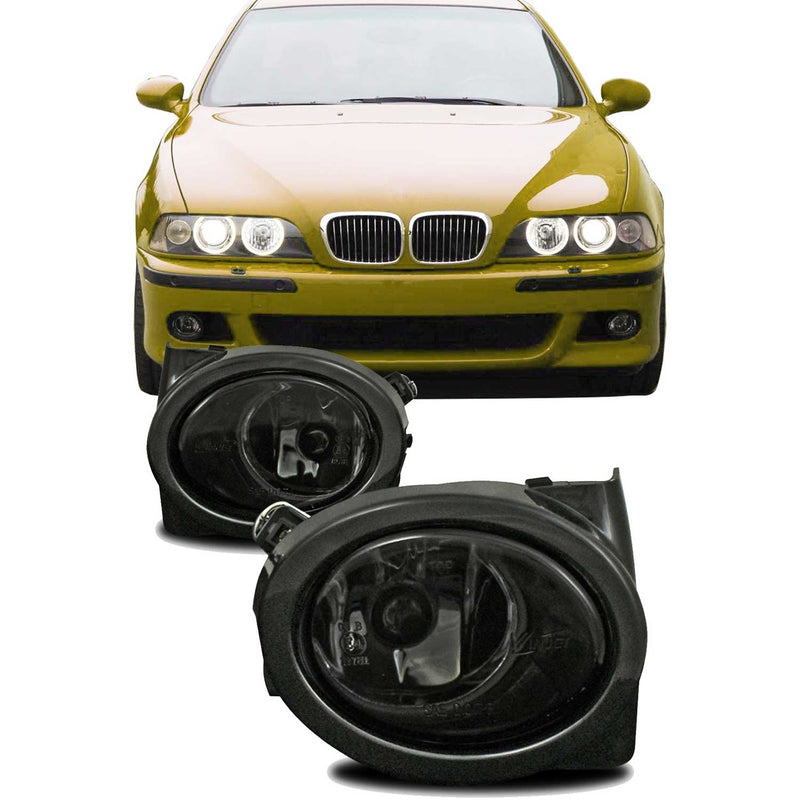 JOM Nebelscheinwerfer für BMW 3er E46/ M3 + E39/ M5 Smokeglas mit Rahmen