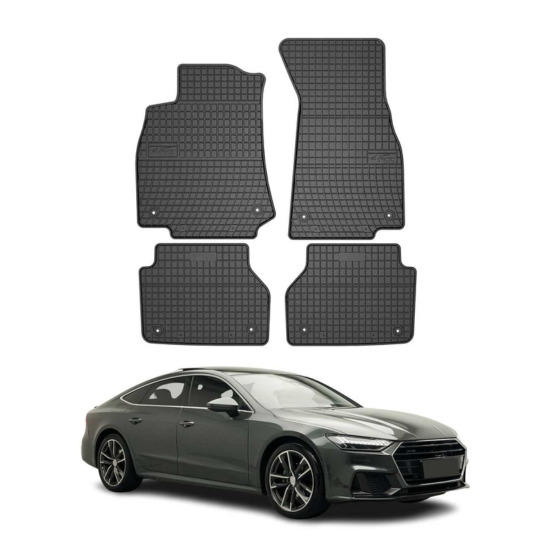2018-2025 Audi A7 C8 Sportback Fußmatten Gummi Schwarz 4 tlg