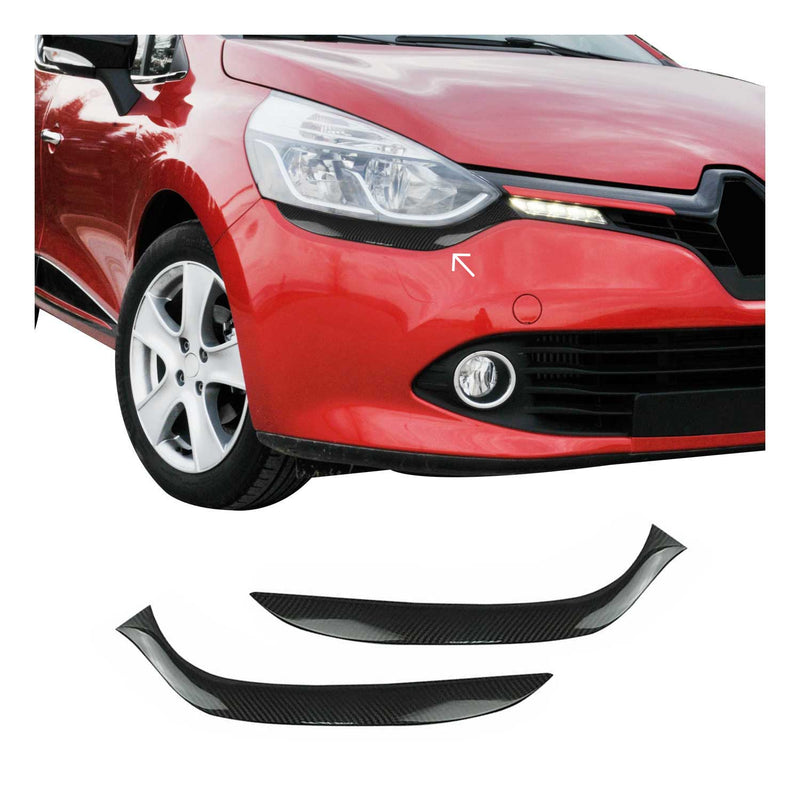 Copri fari anteriori per Renault Clio 2012-2016 in fibra di carbonio 2x