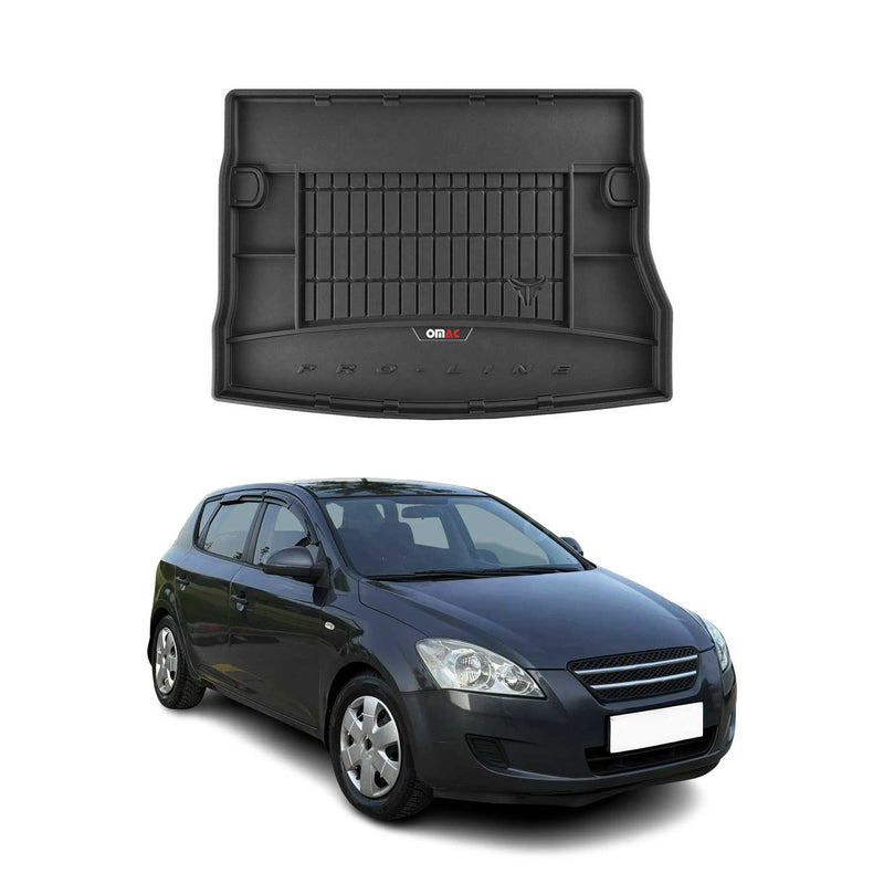 Vassoio portabagagli in gomma OMAC per Kia Ceed 2006-2012, vassoio portabagagli in TPE nero