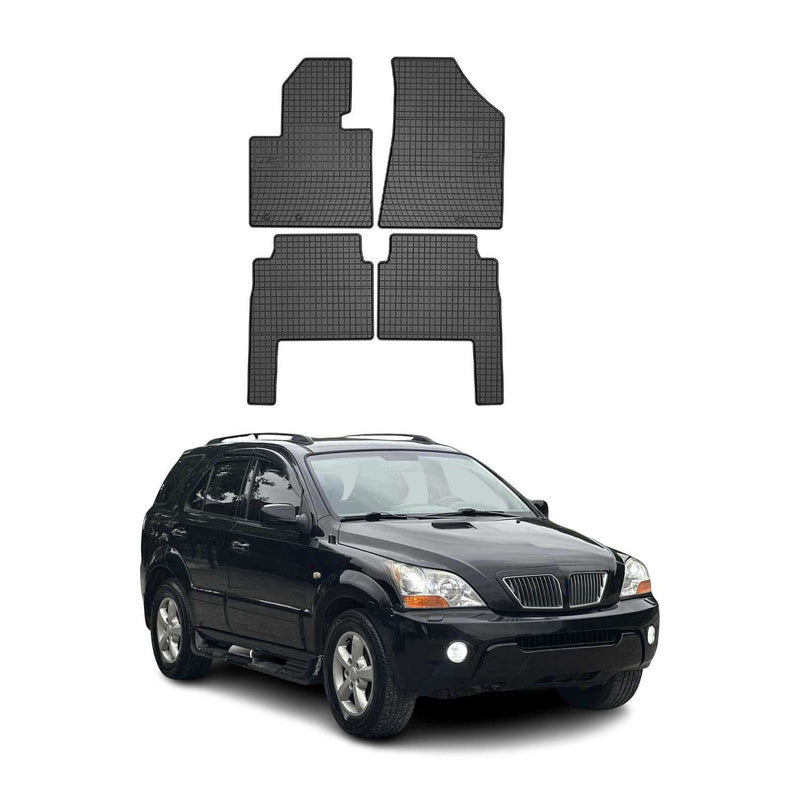 Tappetini in gomma neri per Kia Sorento 2009-2012, 4 pezzi