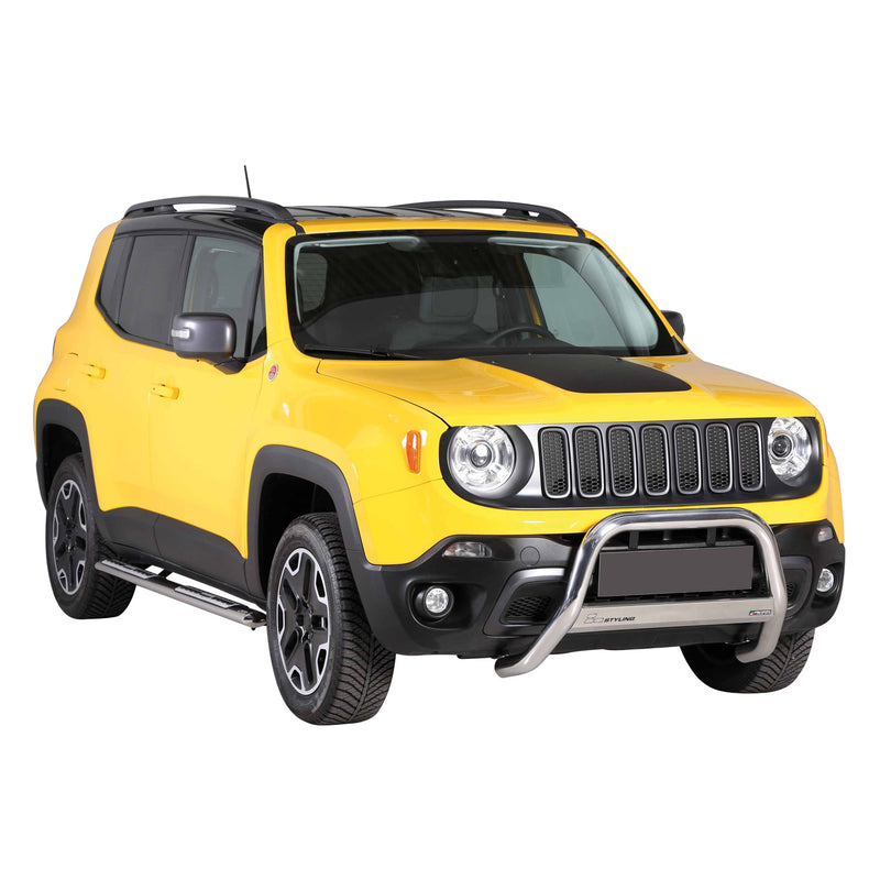Protezione anteriore per Jeep Renegade Trailhawk 2014-2024 Argento ø63mm