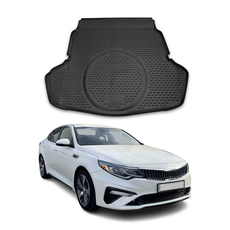 Tappetino per bagagliaio per Kia Optima 2015-2021 in gomma TPE nero