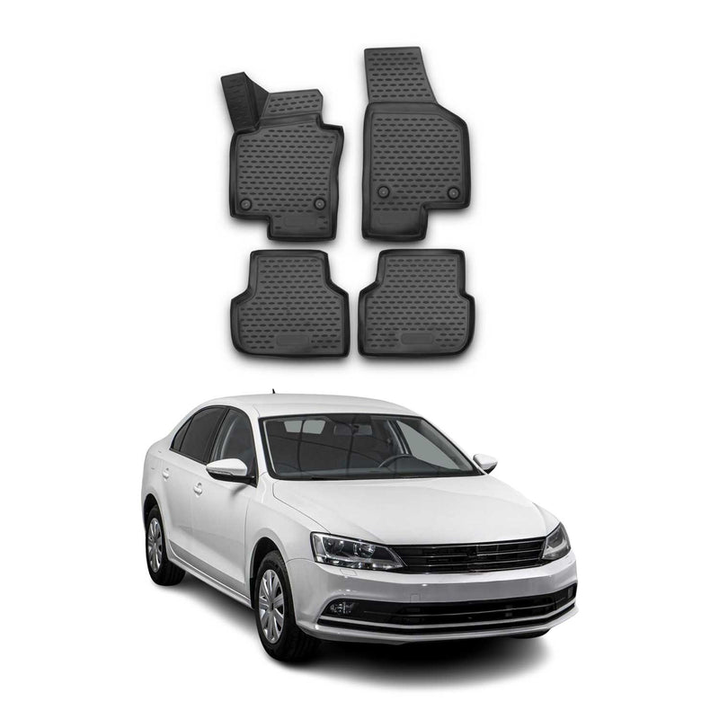 Tappetini VW Jetta 2010-2018 TPE Nero 4 pezzi