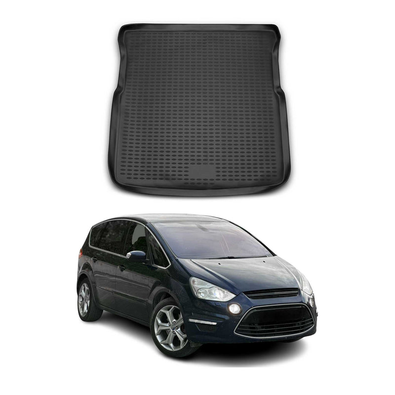 Tappetino per bagagliaio in gomma TPE per Ford S-Max 2006-2015, nero