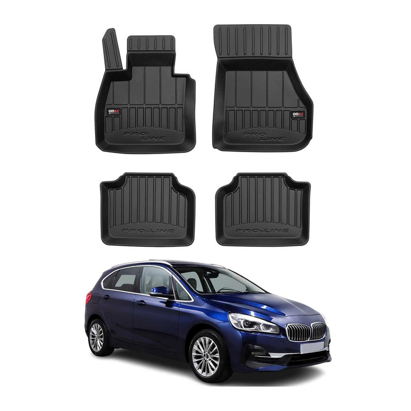 2014-2021 BMW 2er Active Tourer F45 Fußmatten TPE Schwarz 4 tlg