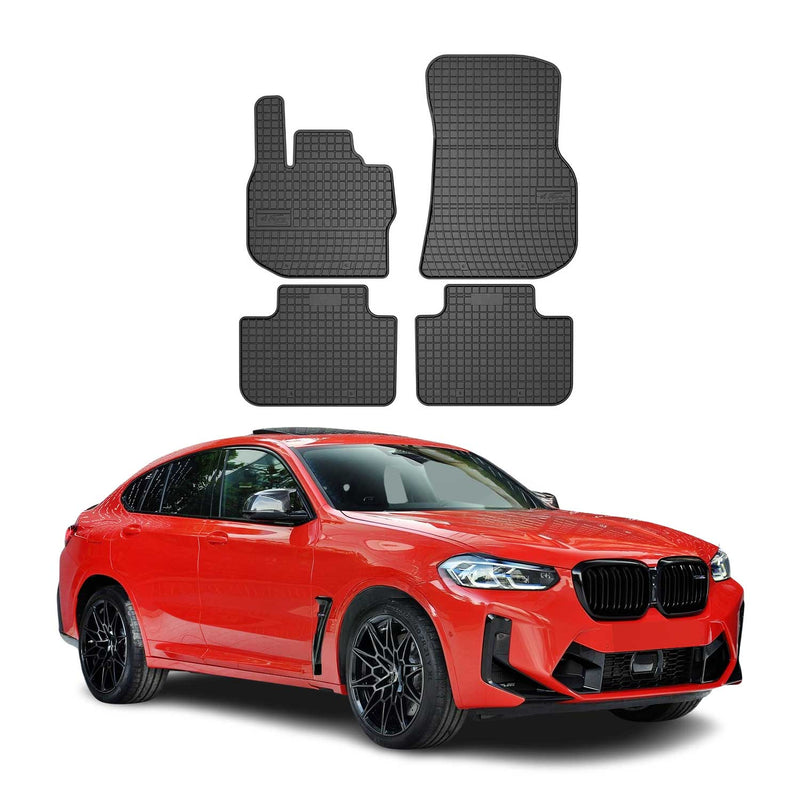 Tappetini BMW X4 G02 2018-2025 in TPE nero, 4 pezzi