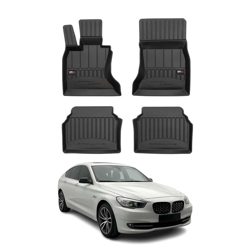 Tappetini BMW Serie 5 Gran Turismo F07 2009-2017 in TPE Nero 4 pezzi